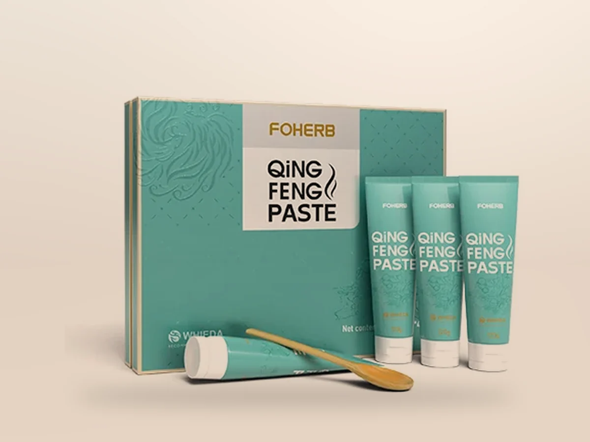 Qingfeng-Paste — auf beigem Hintergrund, Foto 1